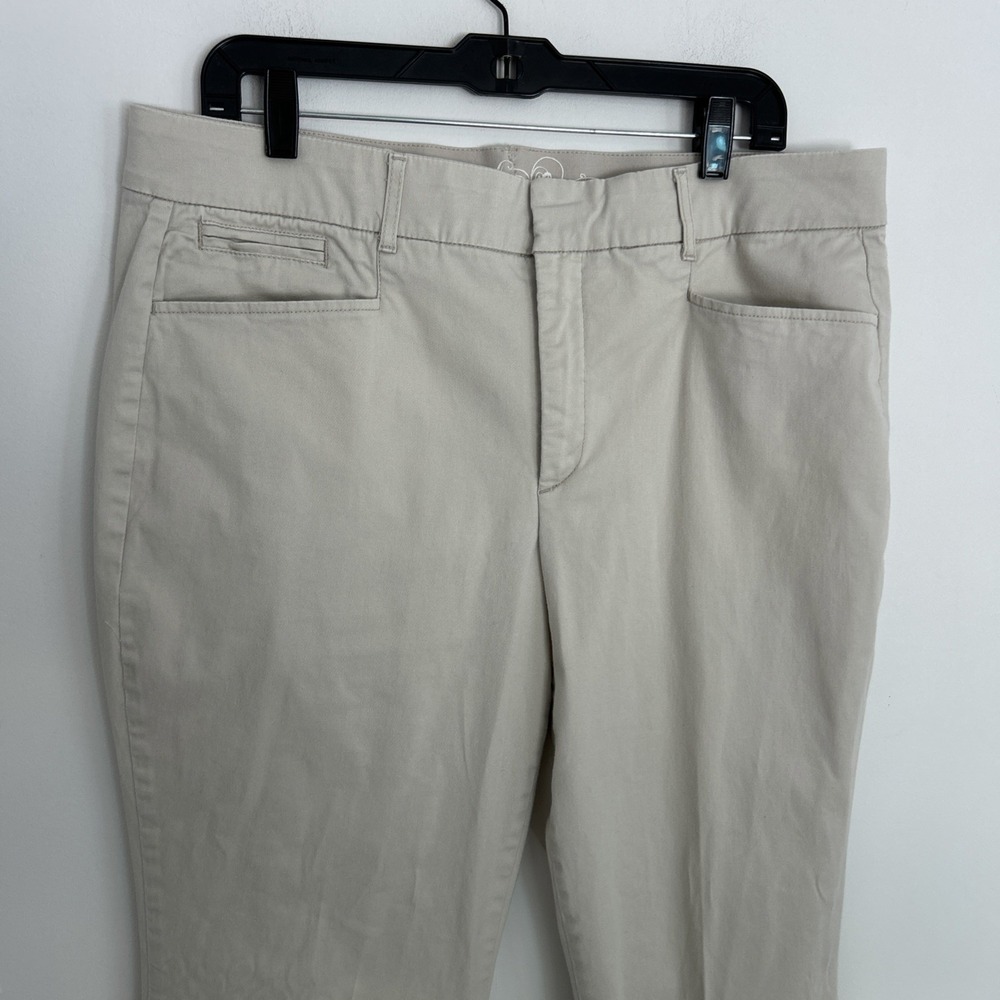 JM Collection Women's Khaki Zip Up Elastic Waist Pants Size 36 X 28 Casual/Comfy